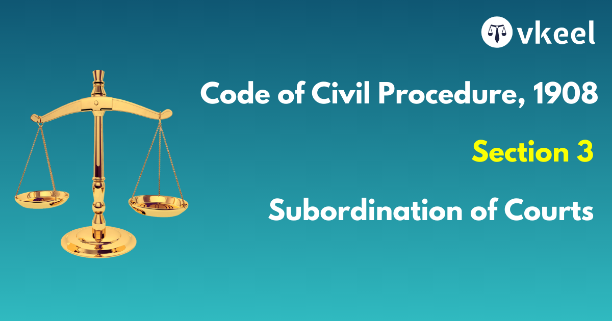 Section 3 Code of Civil Procedure,1908 – Subordination of Courts