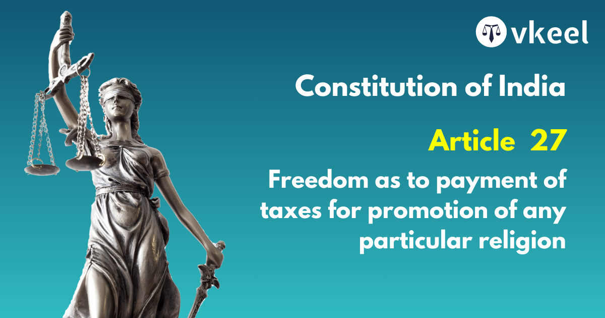 Article 27 of the Constitution of India